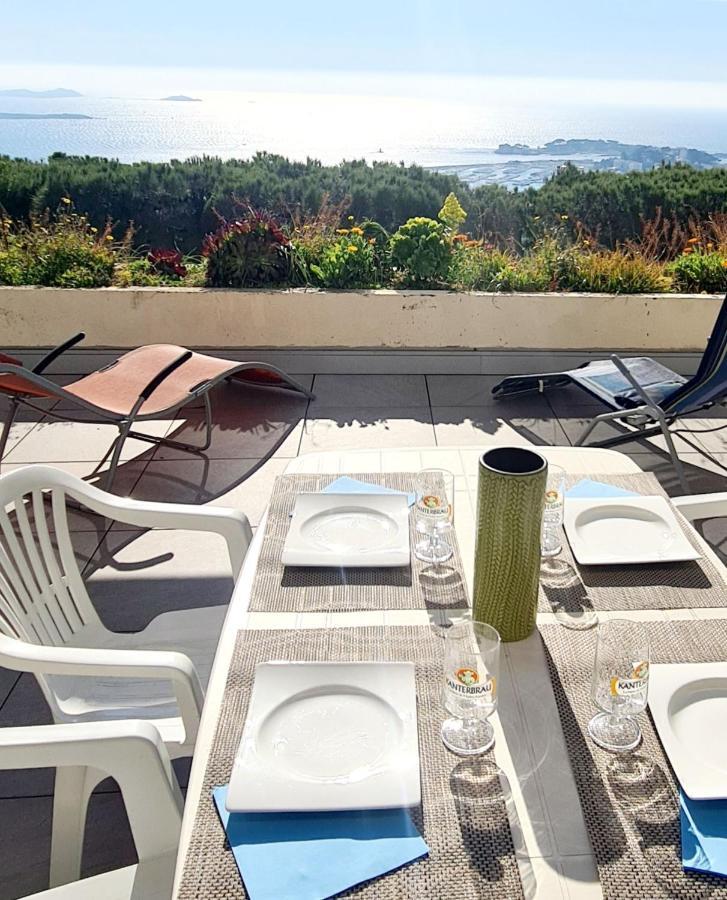 Vue Mer Panoramique Et Piscine Bandol Exterior foto